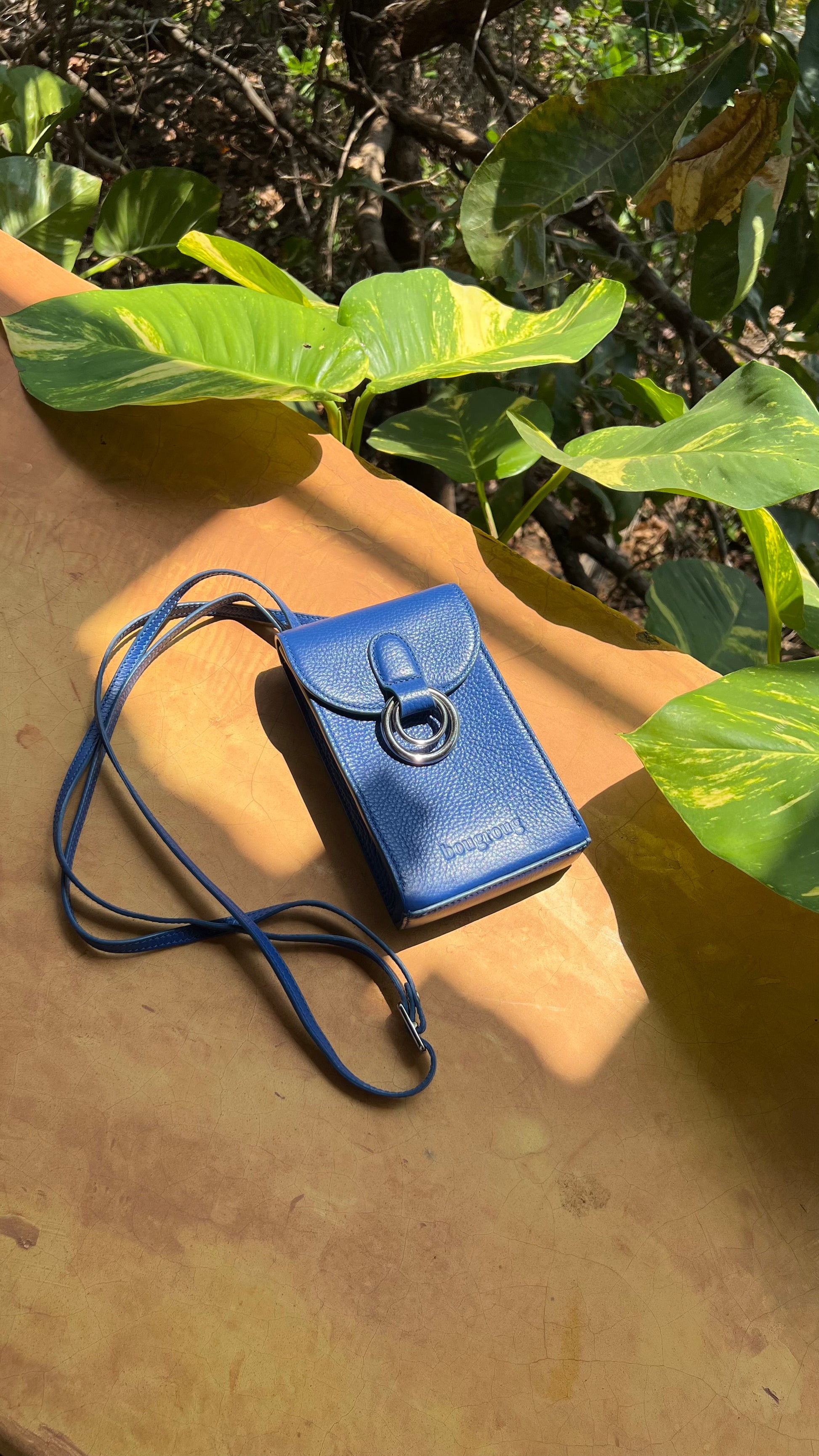 Tanger Phone Leather Pouch / Blue