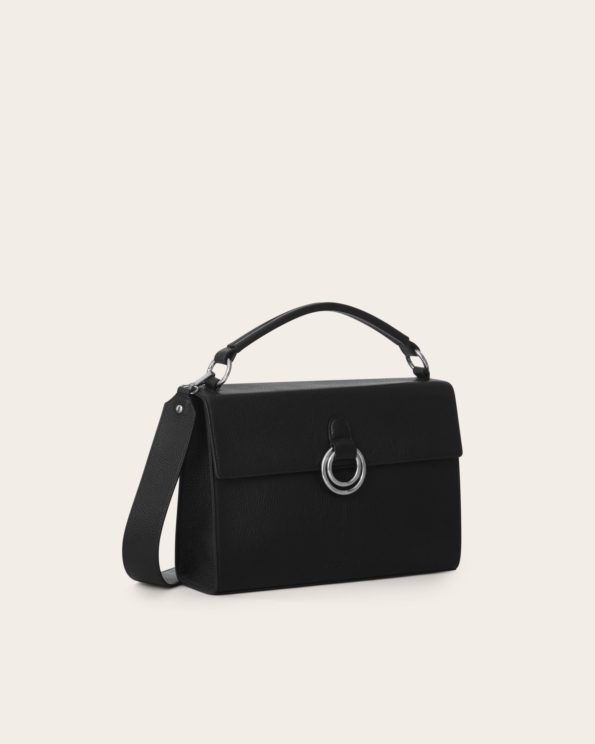 Casablanca Crossbody Leather Bag / Black – Bougroug